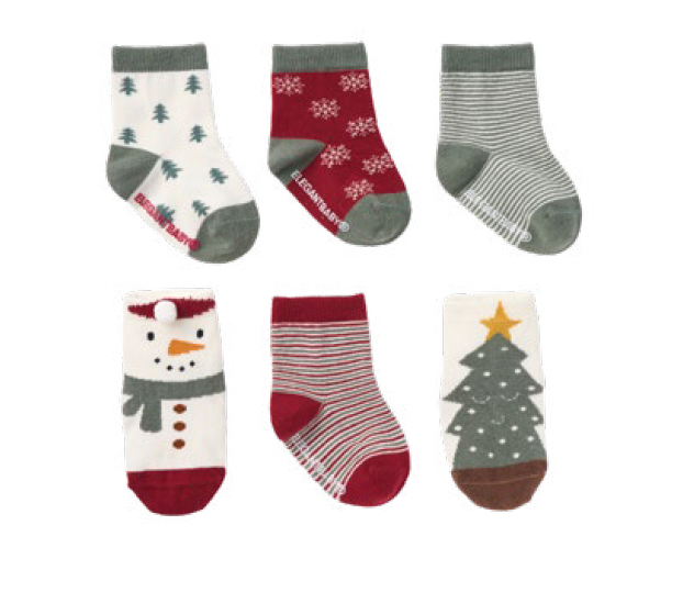 Christmas Cottage 6-Pair Socks Set