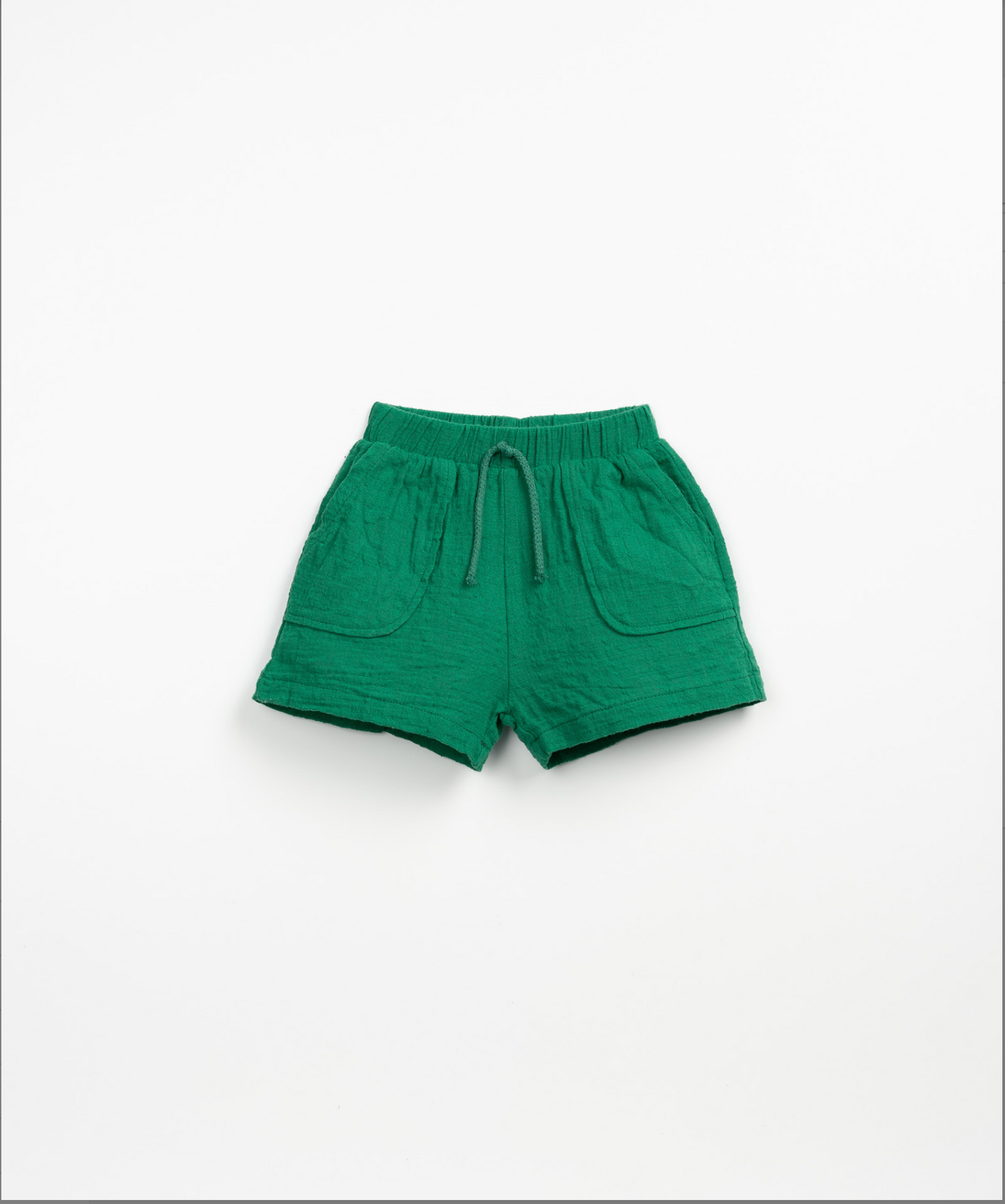 Woven Green Shorts