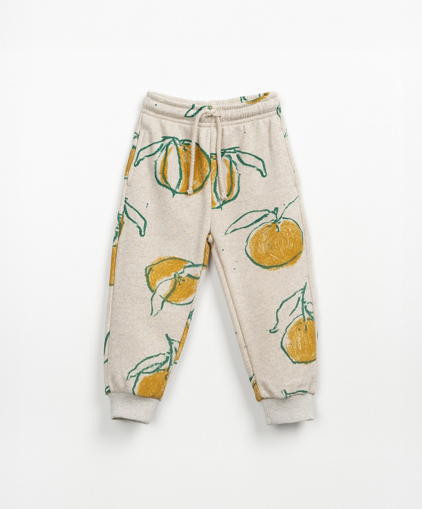 Printed Orange & Leaf Fleece Pants