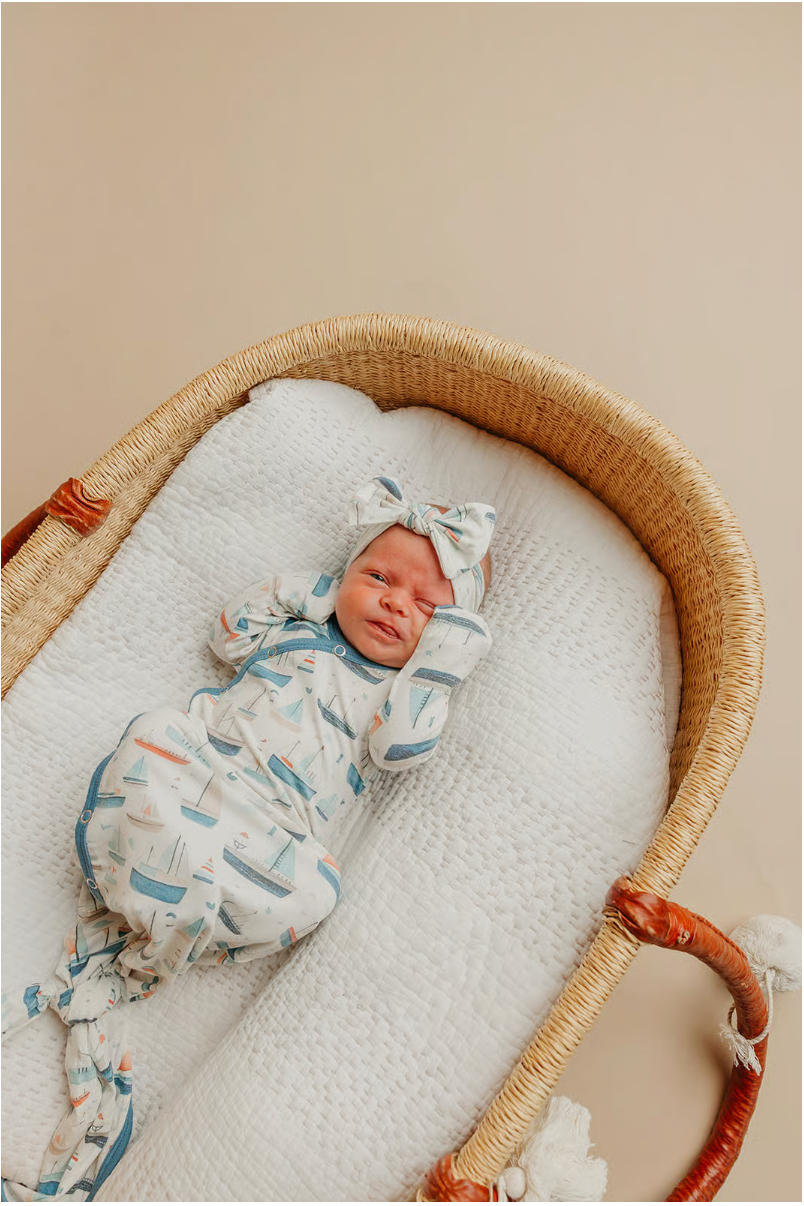 Fischer Newborn Knotted Gown