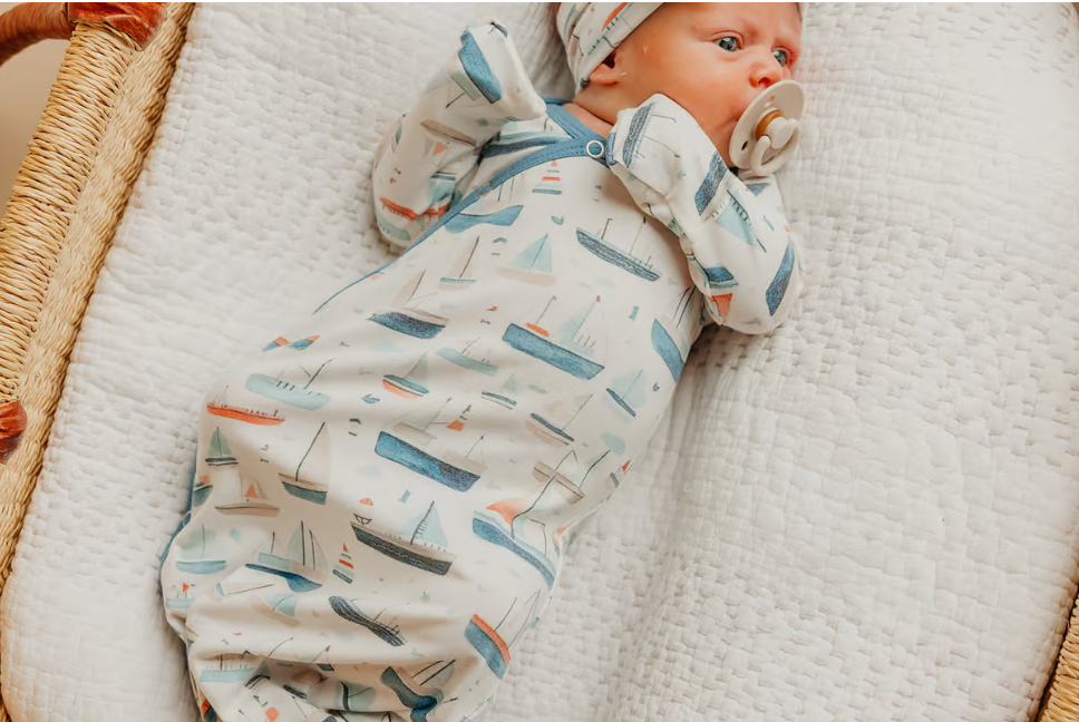 Fischer Newborn Knotted Gown