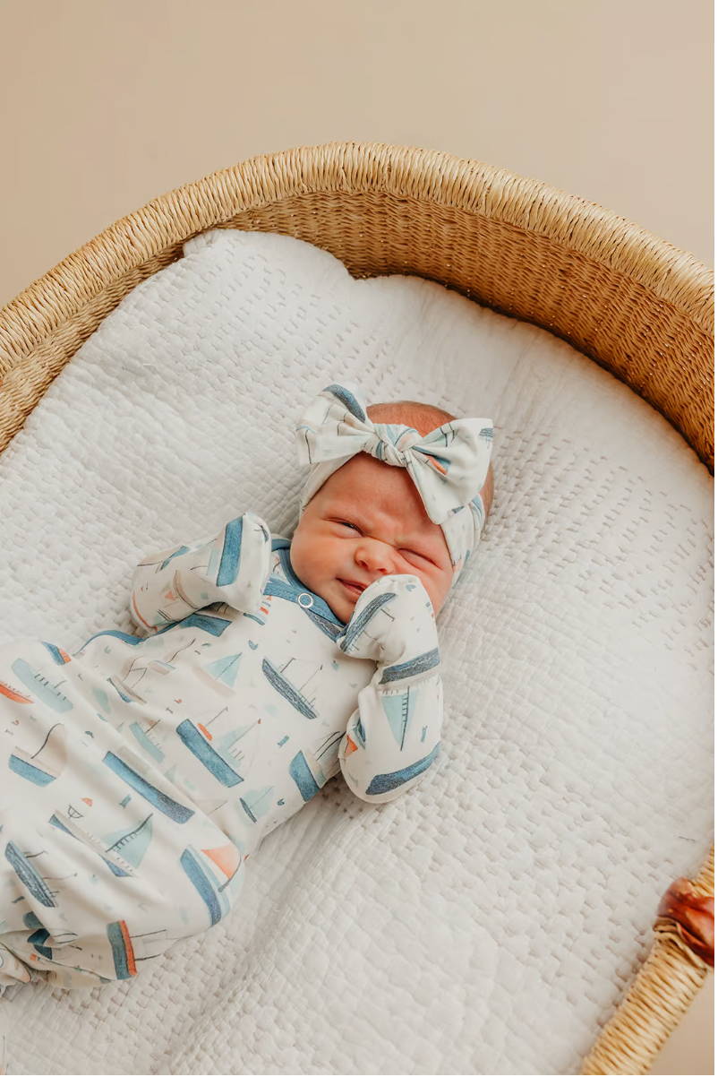 Fischer Newborn Knotted Gown