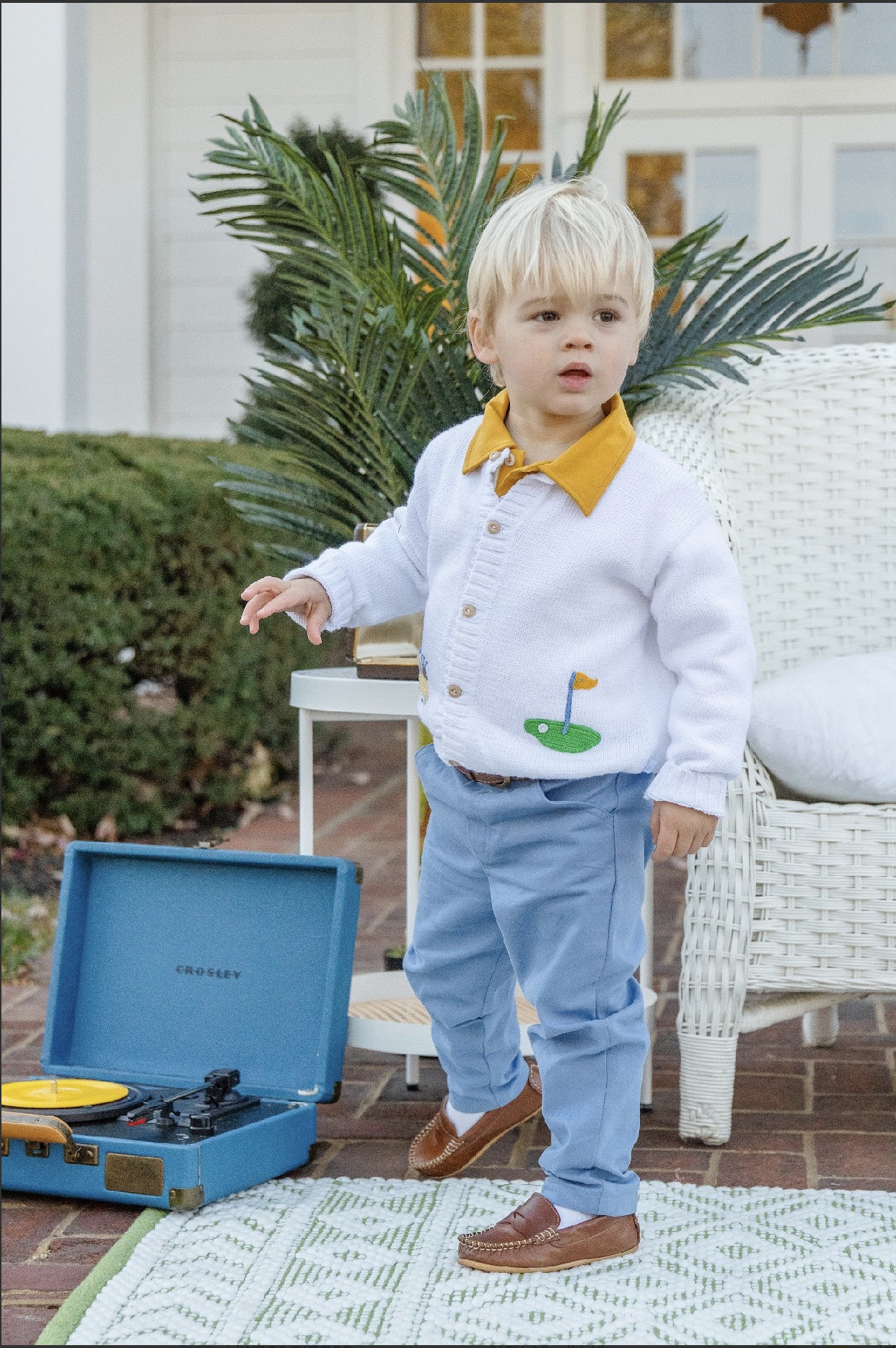 Applique Golf Cardigan