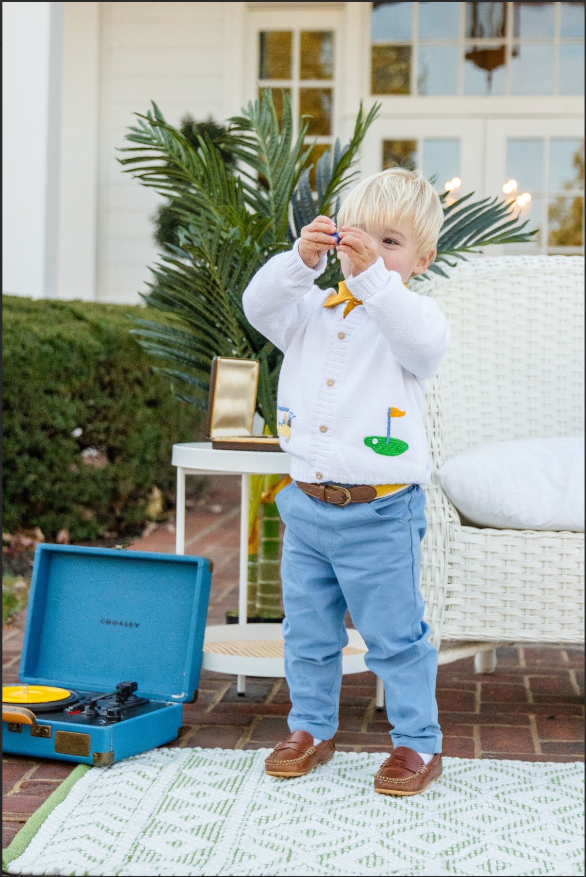 Applique Golf Cardigan