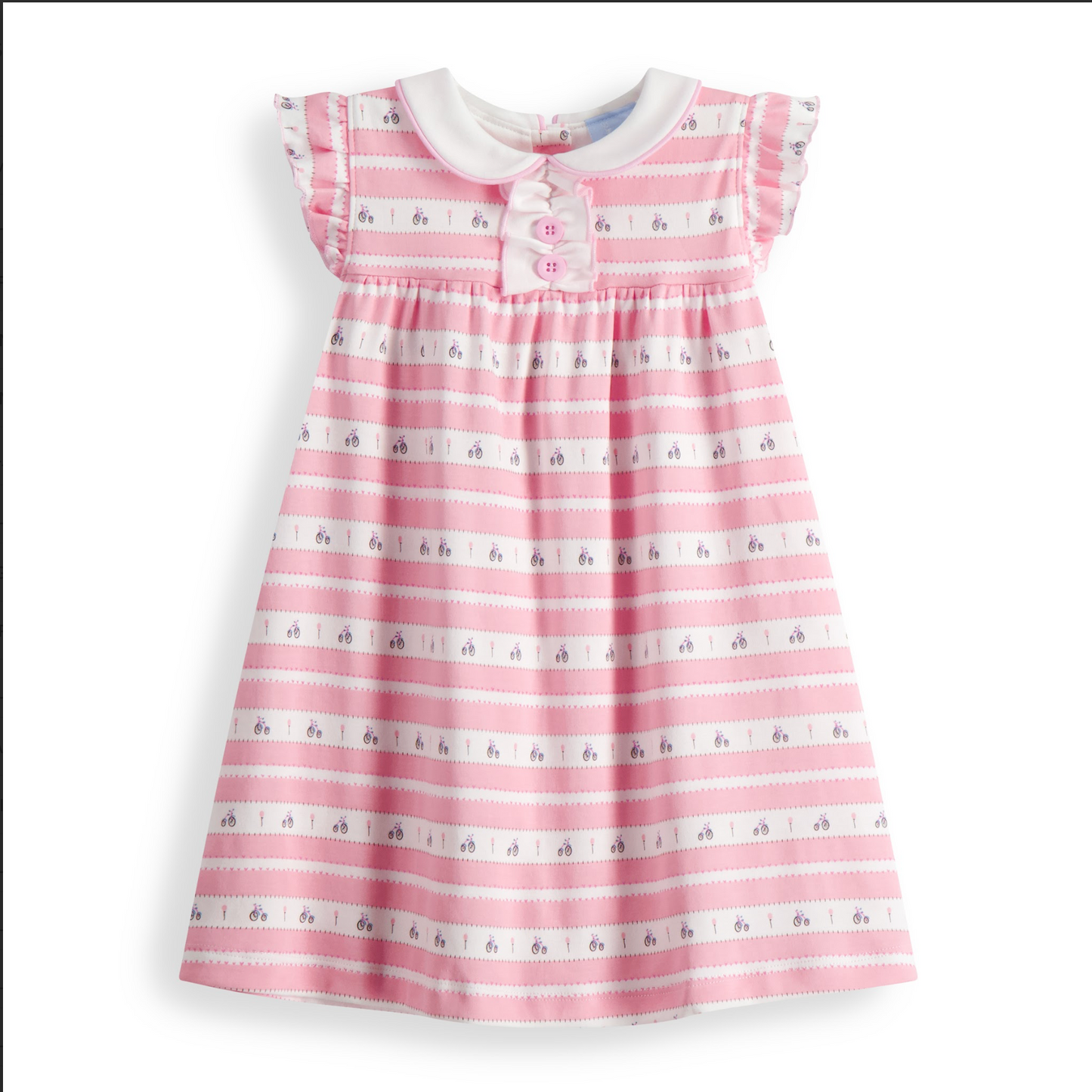 Pink Birthday Bike Peter Pan Sundress