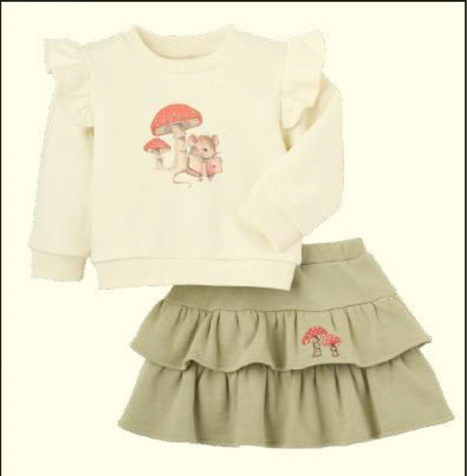 Magical Mouse Organic Fleece Skirt Set