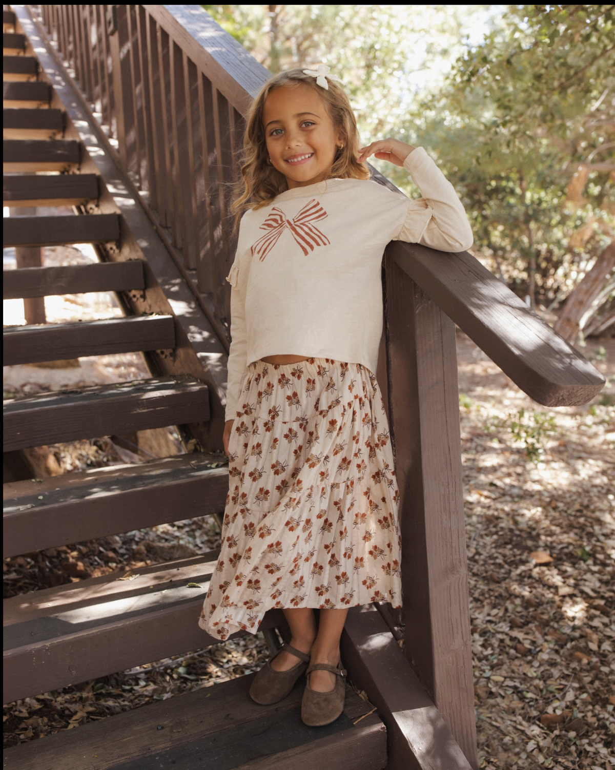 Ruffle L/S Bow Tee