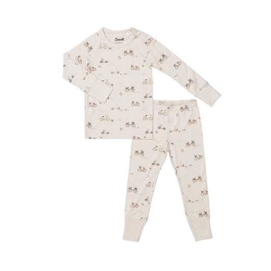 Bikes on Oat 2-piece Pajamas
