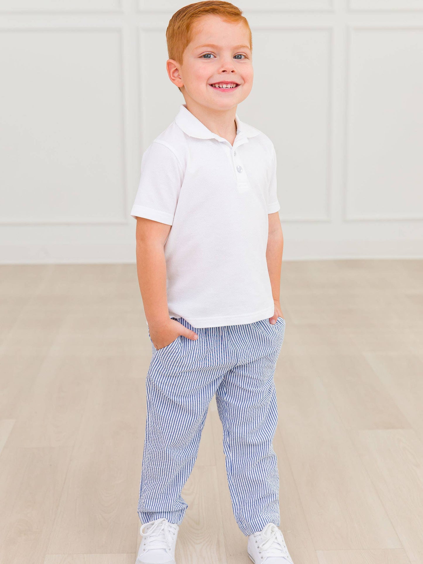 Classic Seersucker Pull-On Pants