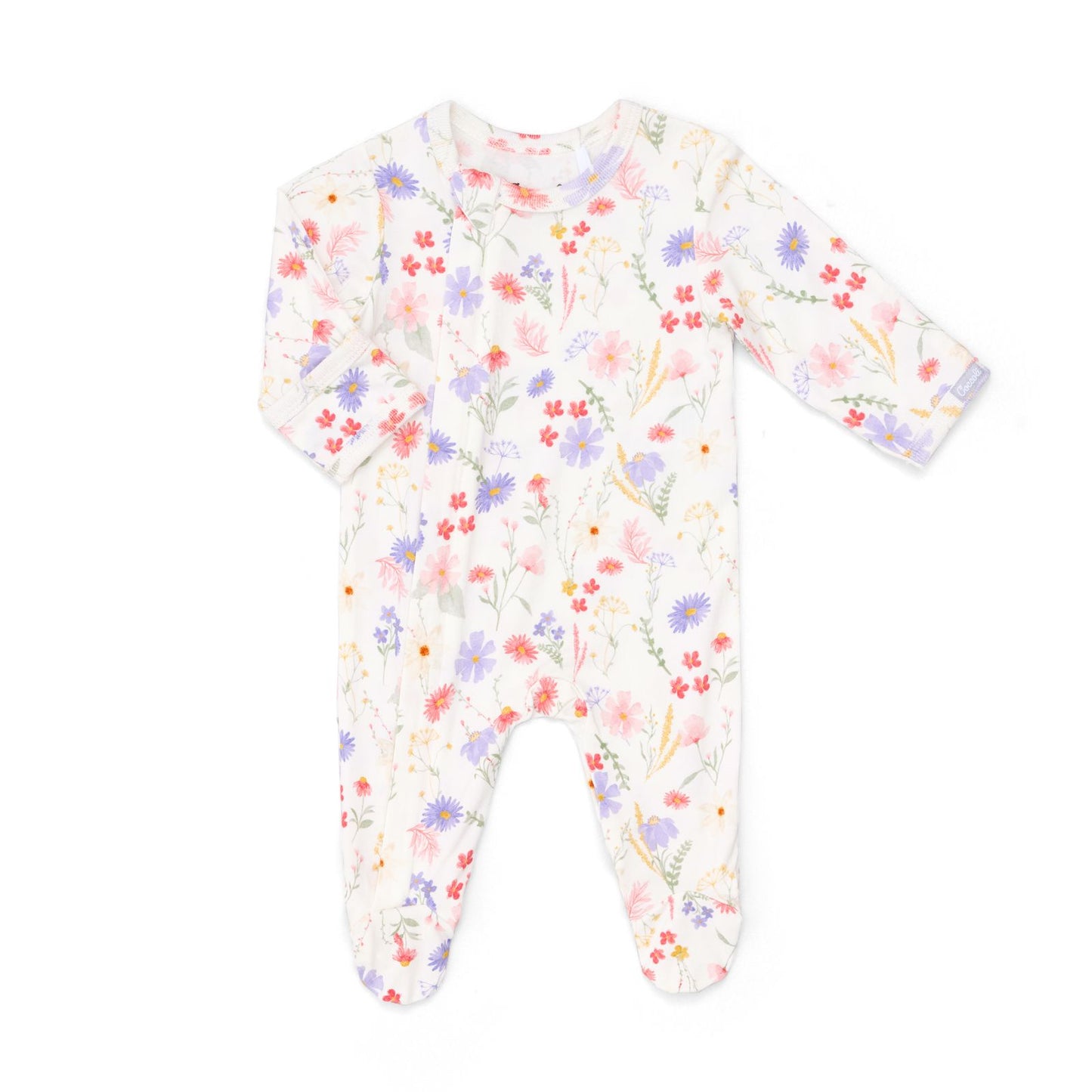 Flowers On Cream Footie