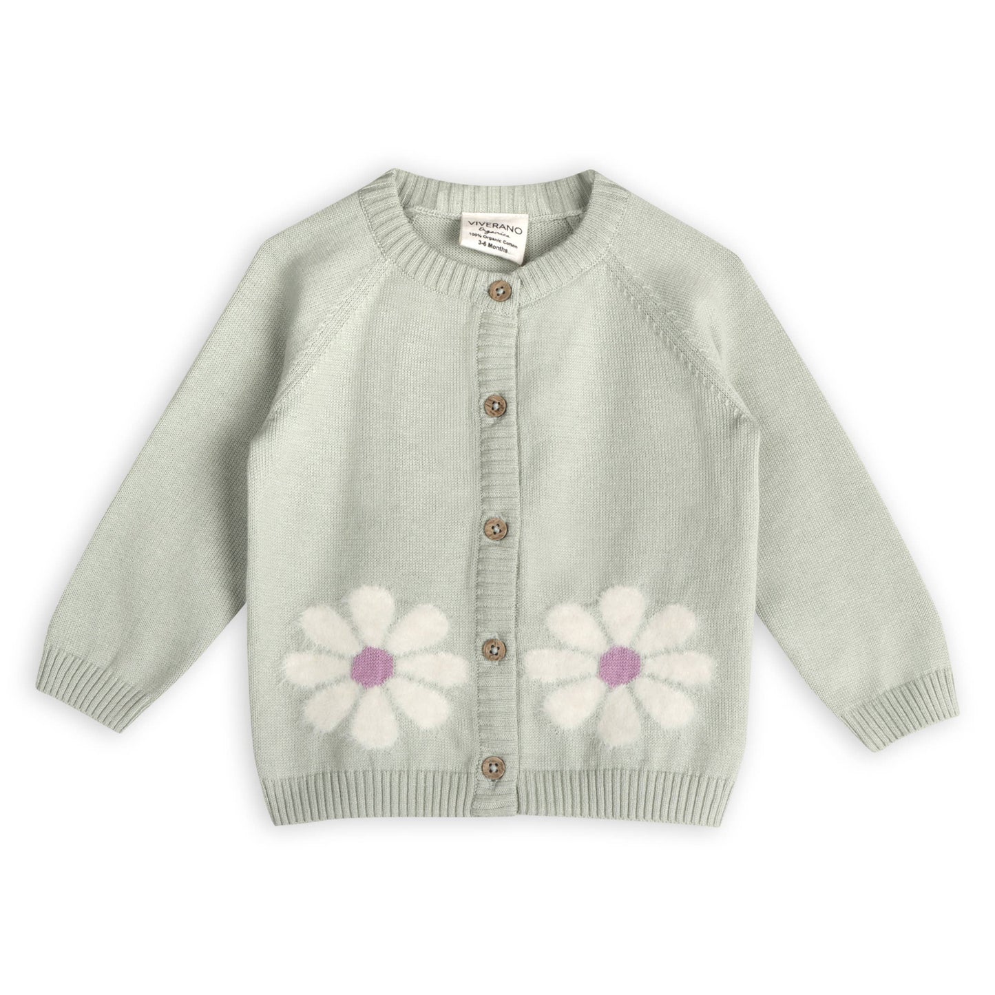 Flower & Heart Baby Sweater Set