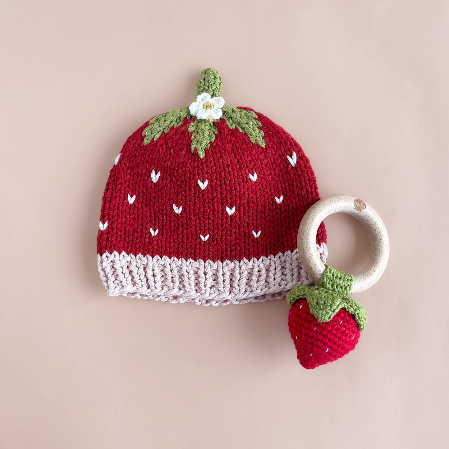 Cotton Addie Strawberry Baby Hat