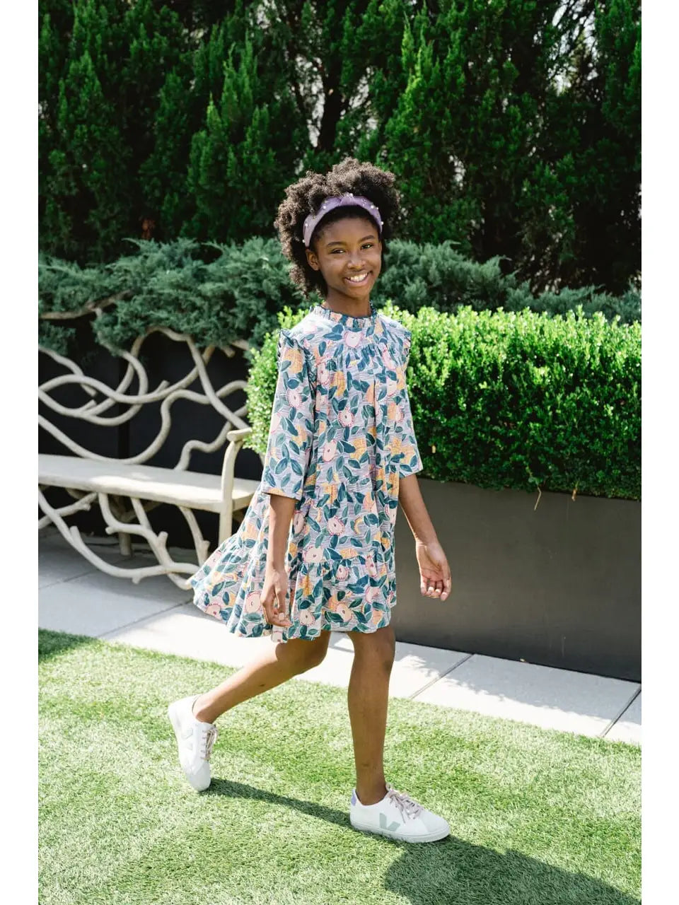 Jade Fruit and Leaves Eva Dress
