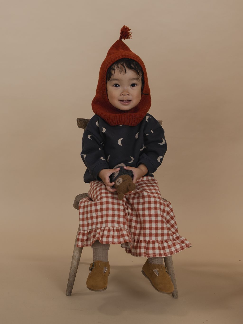 Paprika Gingham Frill Culottes