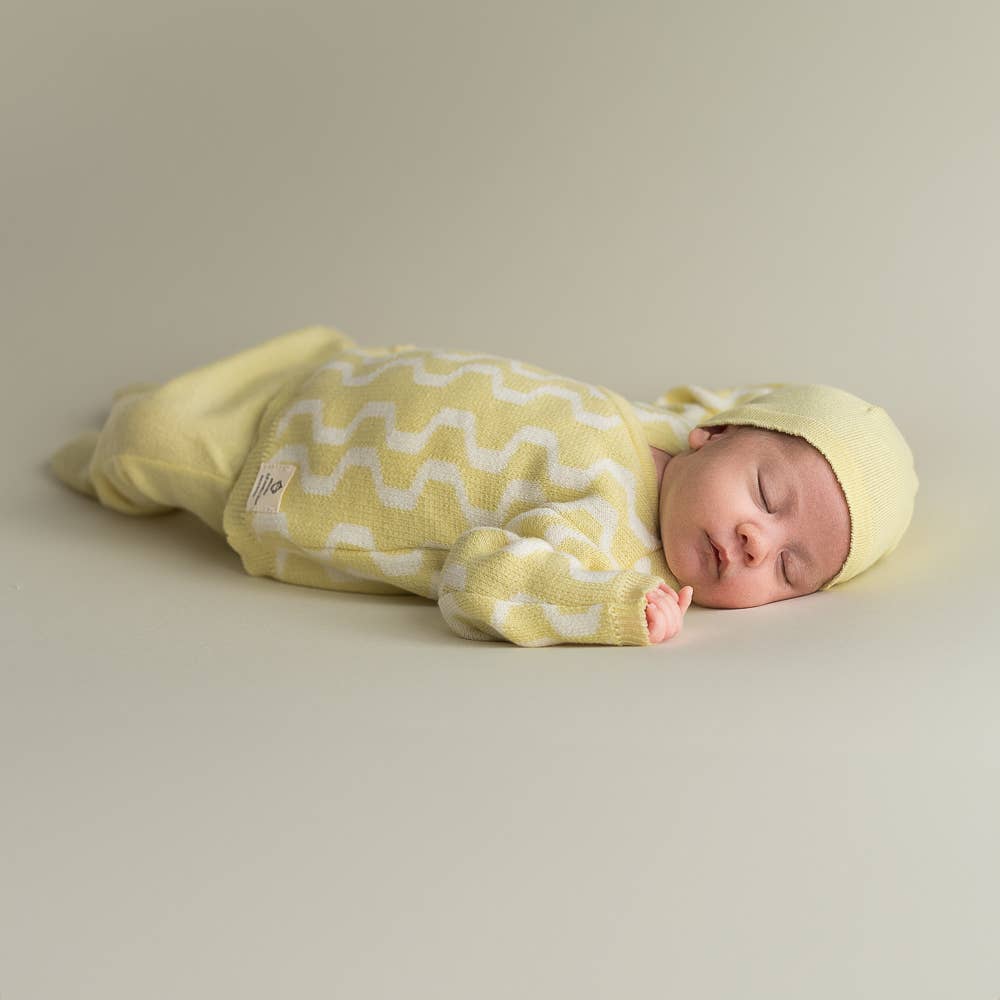 Newborn Yellow ZigZag Going Home Set
