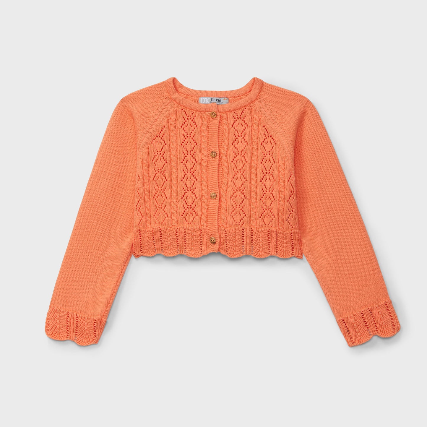 DK456 Girls' Peach Sweater