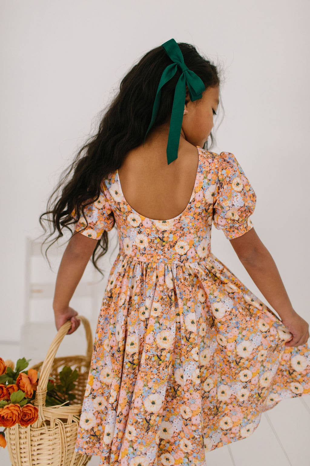 Puff Twirl Pumpkin Bouquet Dress