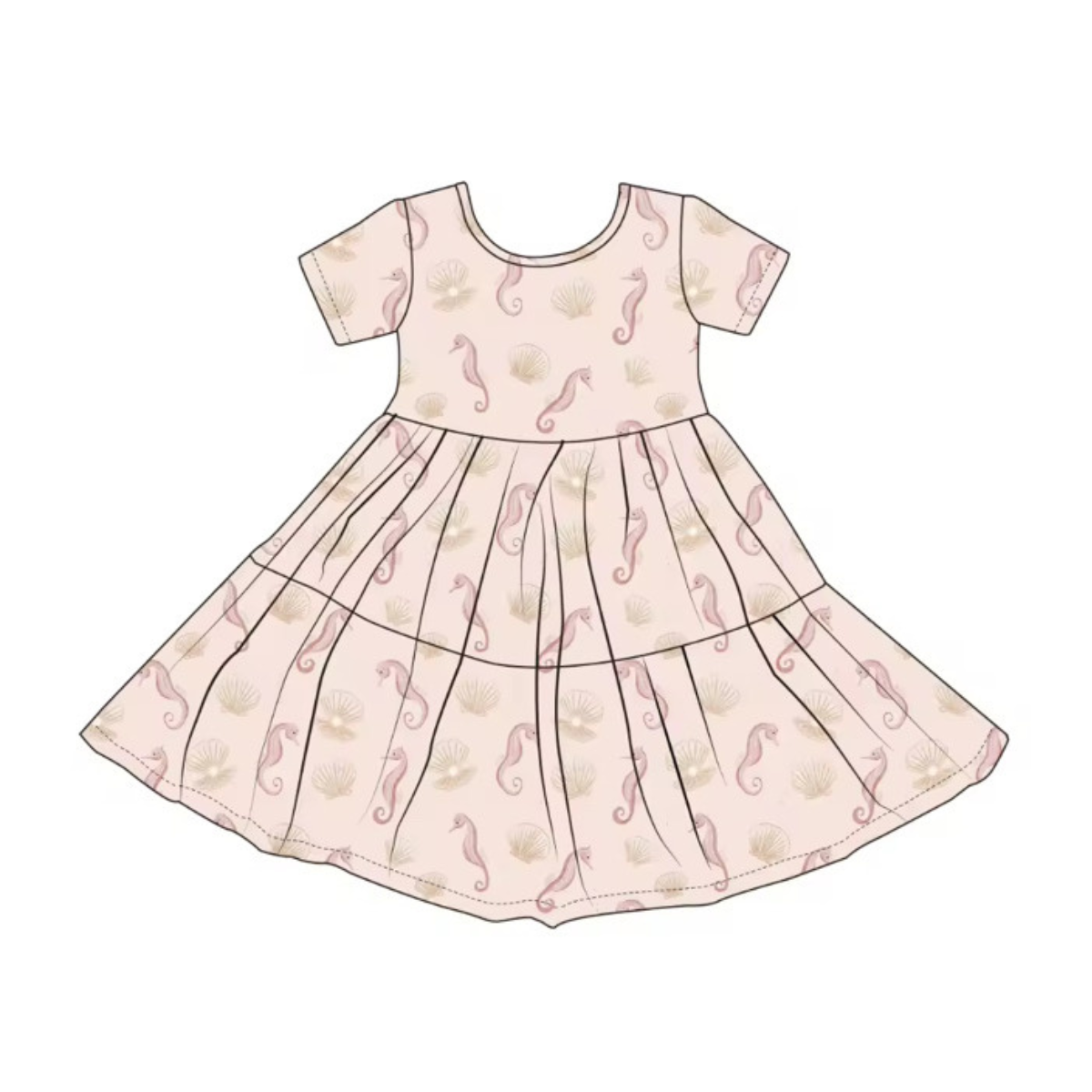 Seahorse Bamboo Twirl Dress