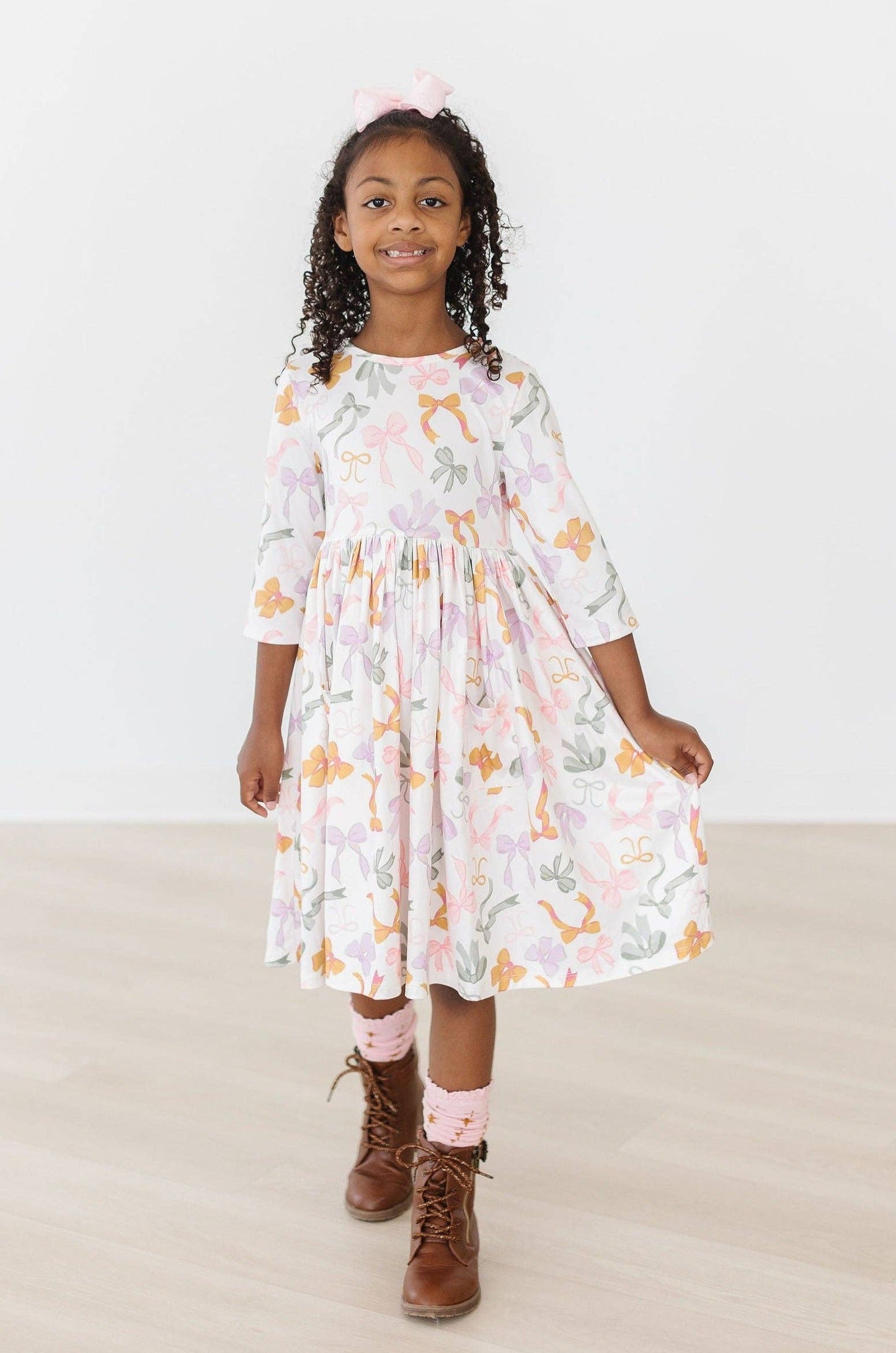 Boho Bows Pocket Twirl Dress
