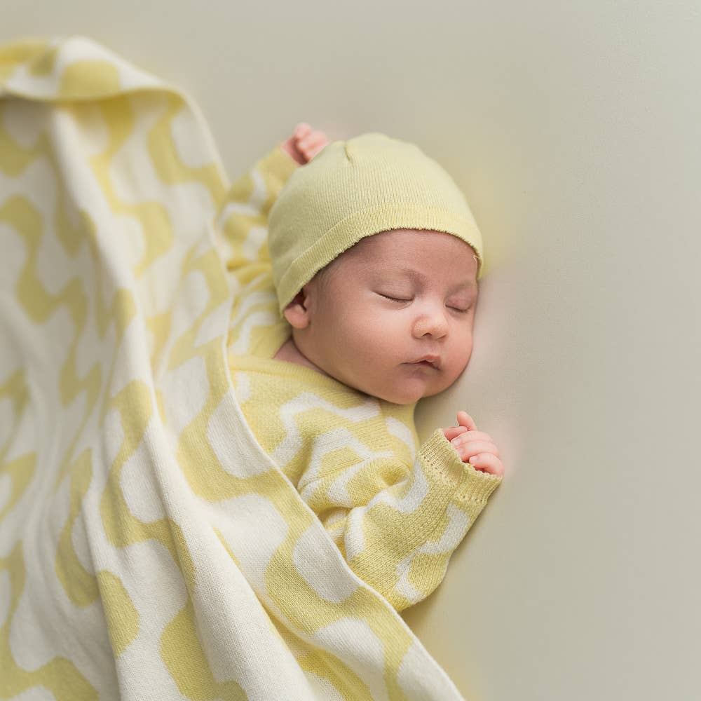 Newborn Yellow ZigZag Going Home Set