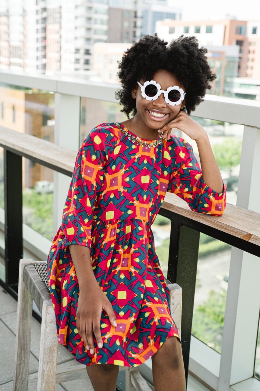 Exploded Starburst Naomi Dress