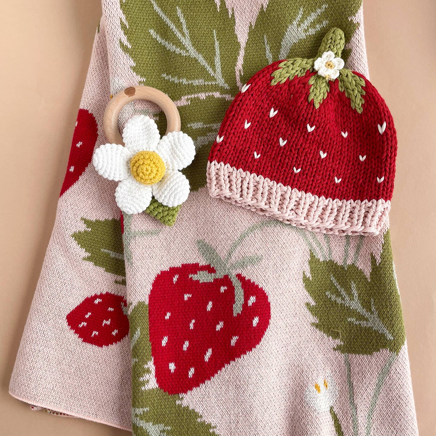 Cotton Addie Strawberry Baby Hat