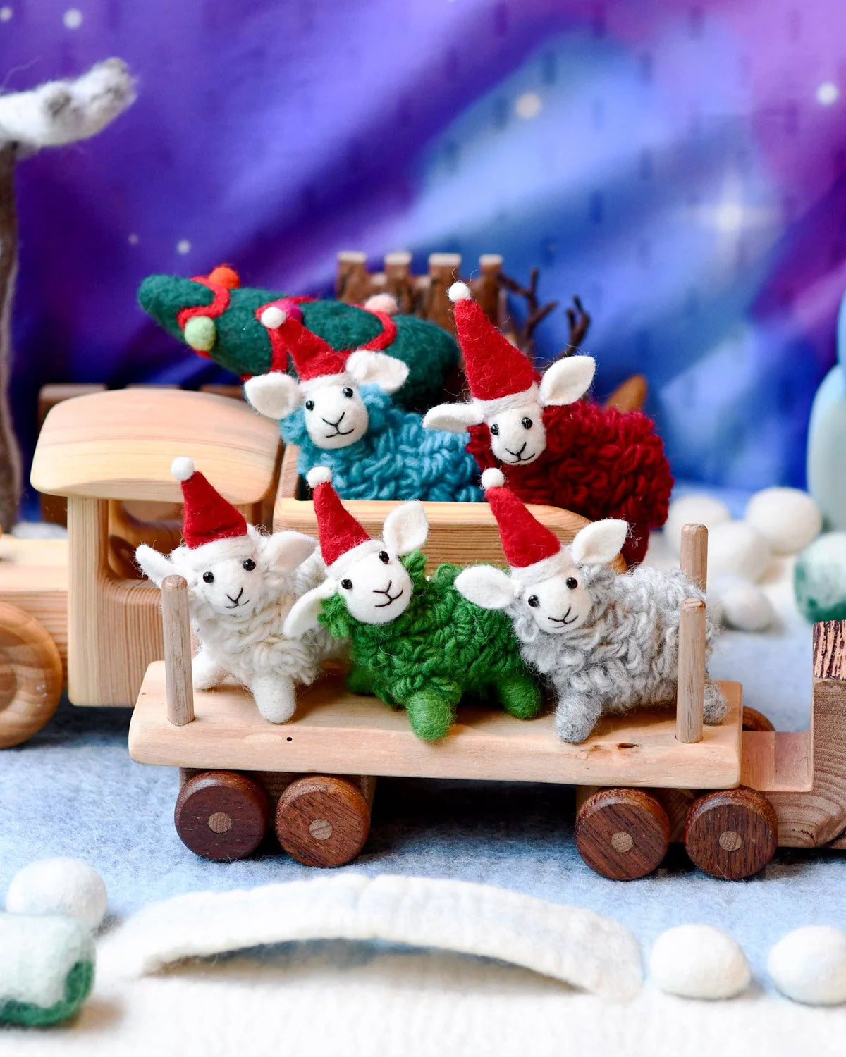 Felt Christmas Sheep Ornaments