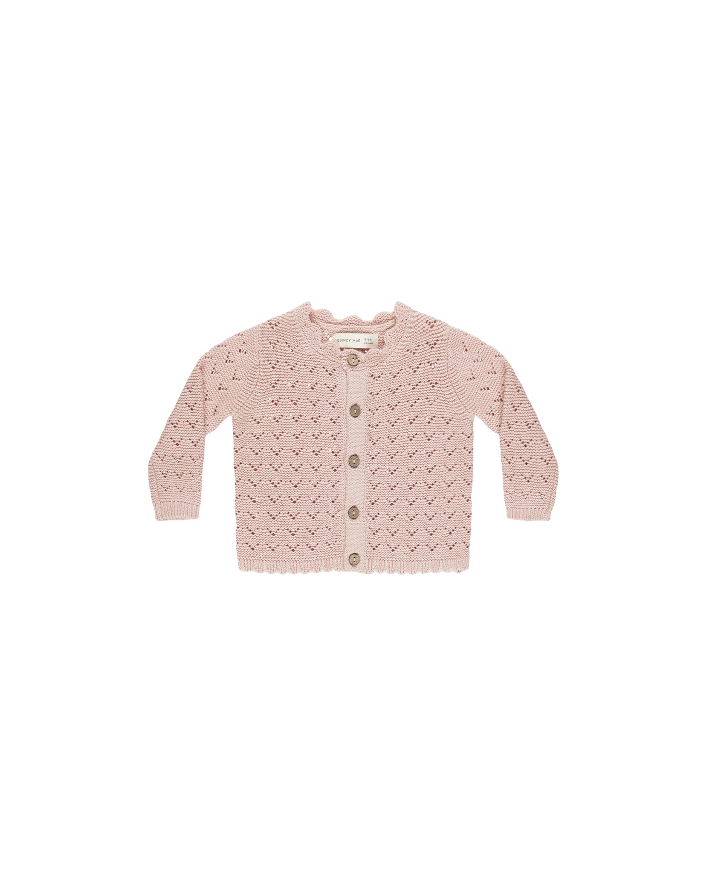 Scalloped Bubblegum Cardigan