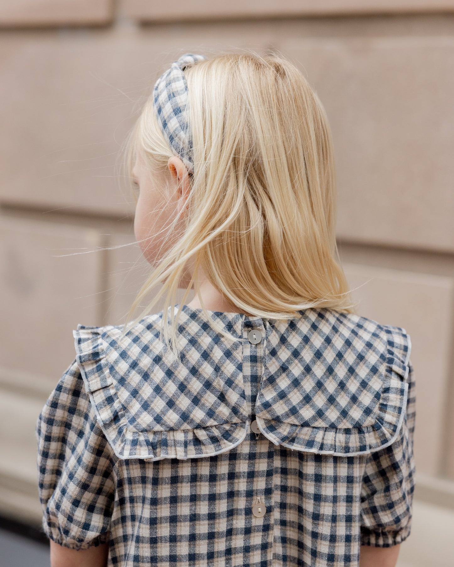 Camille Navy Check Dress