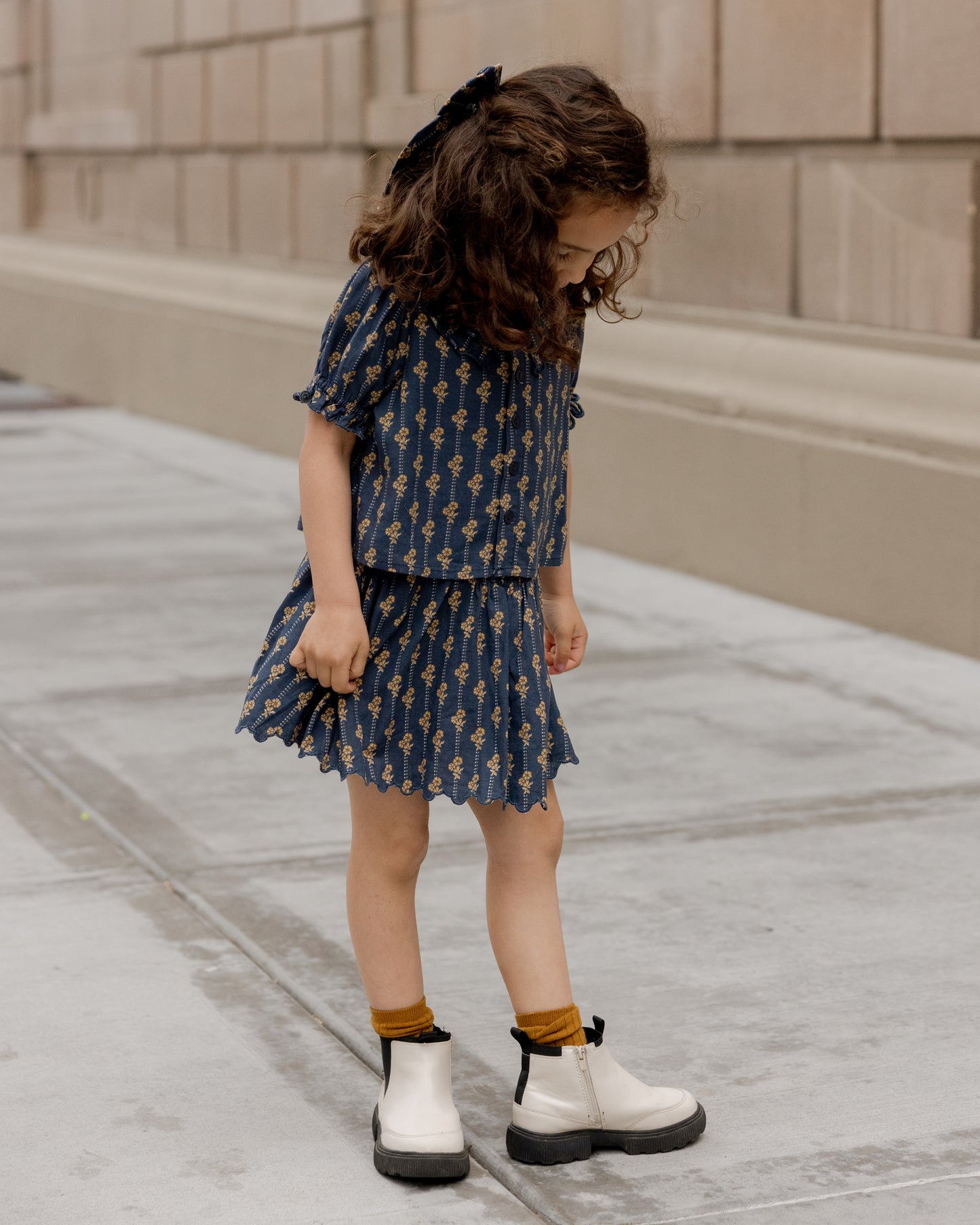 Smocked Vintage Bloom Mini Skirt