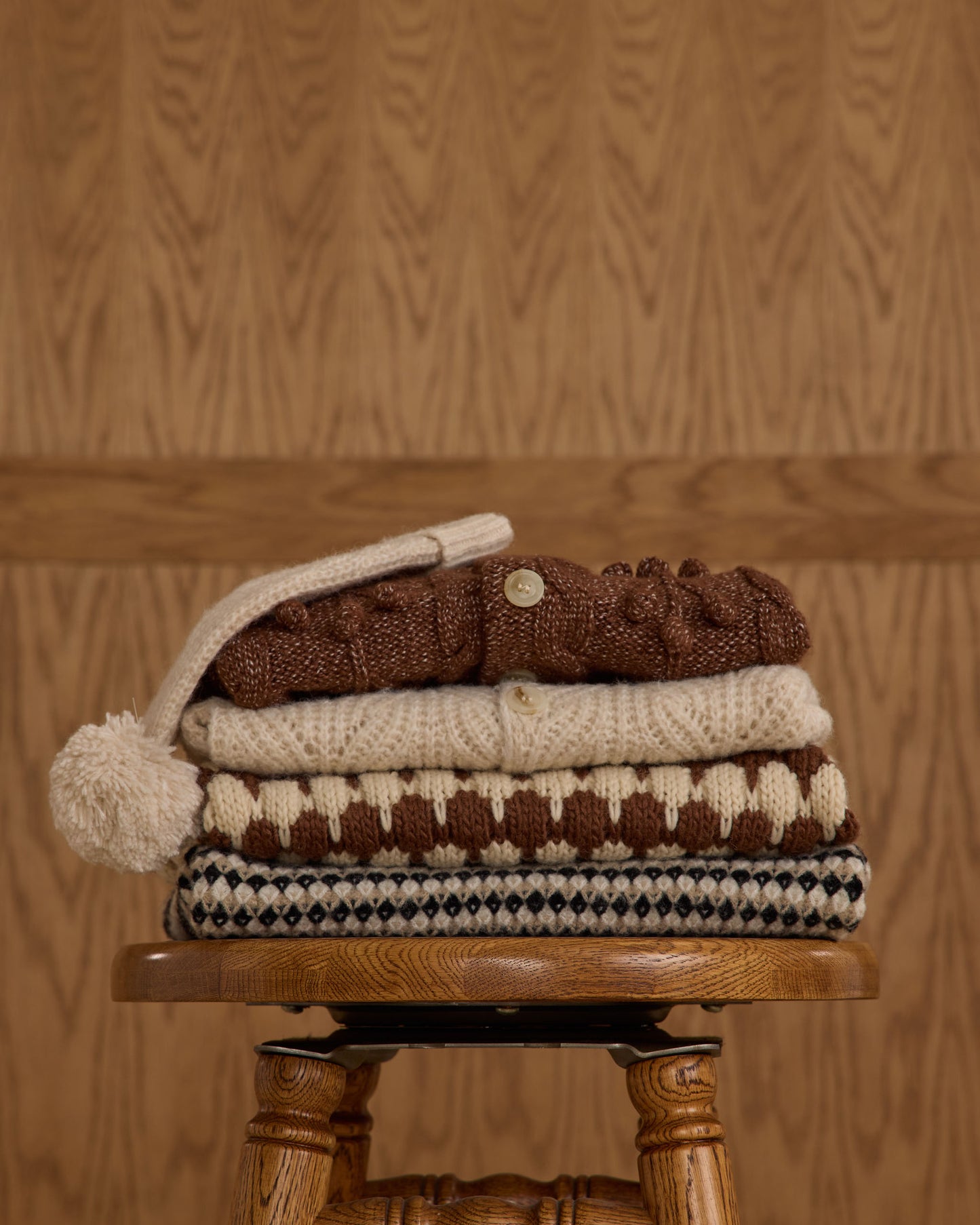 Brown Bobble Cardigan