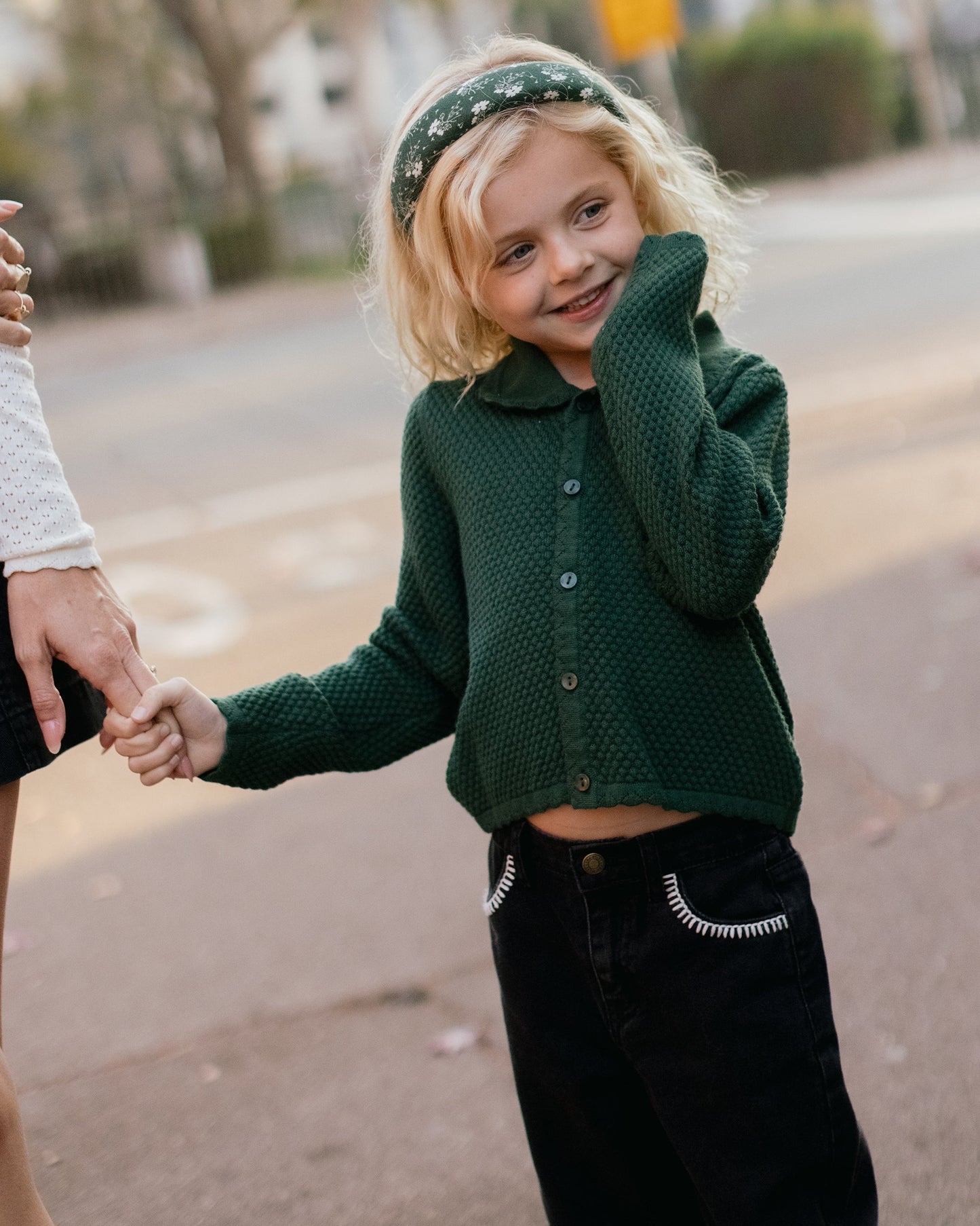 Green Ditsy Padded Headband