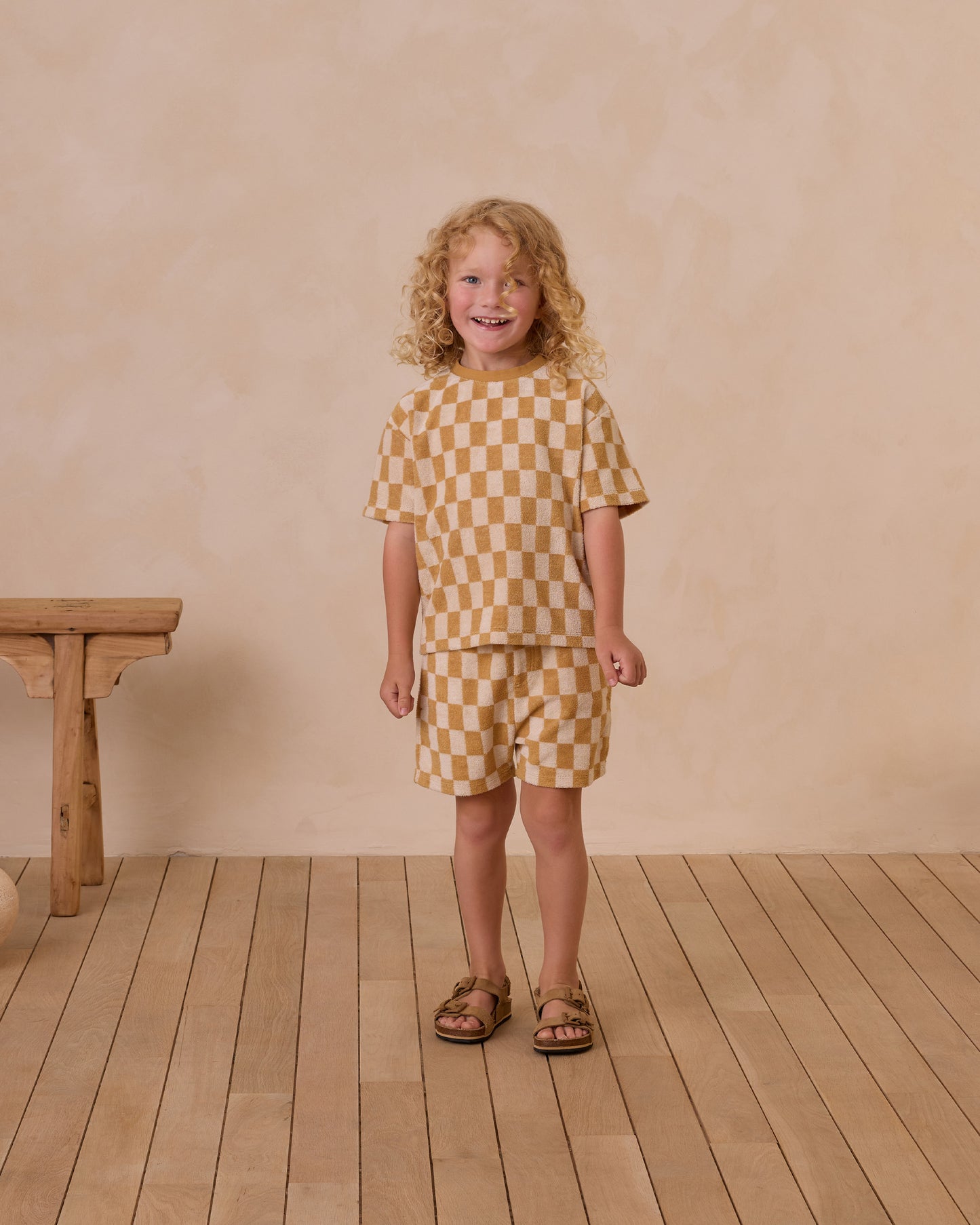 Relaxed Marigold Check Tee