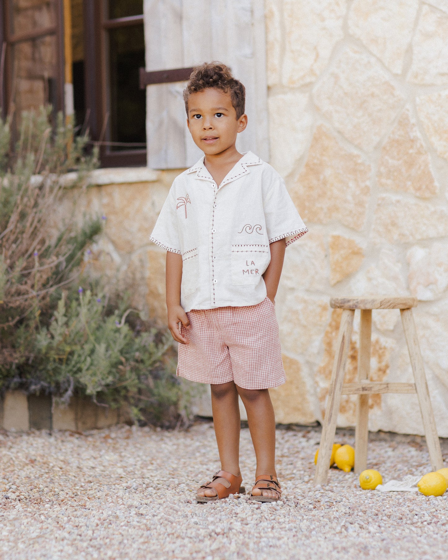 Perry Poppy Gingham Shorts