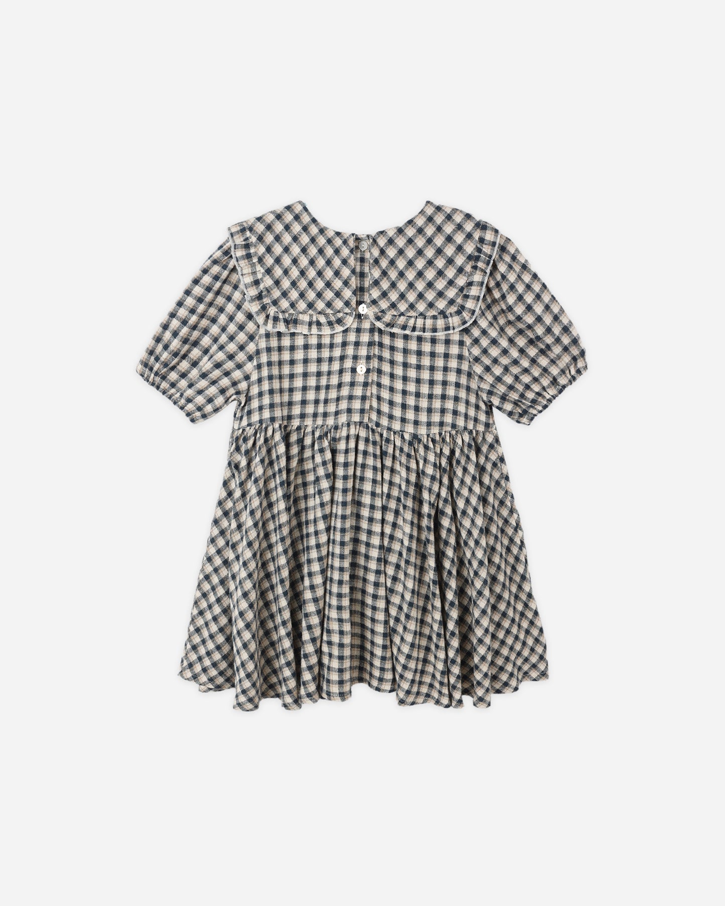 Camille Navy Check Dress