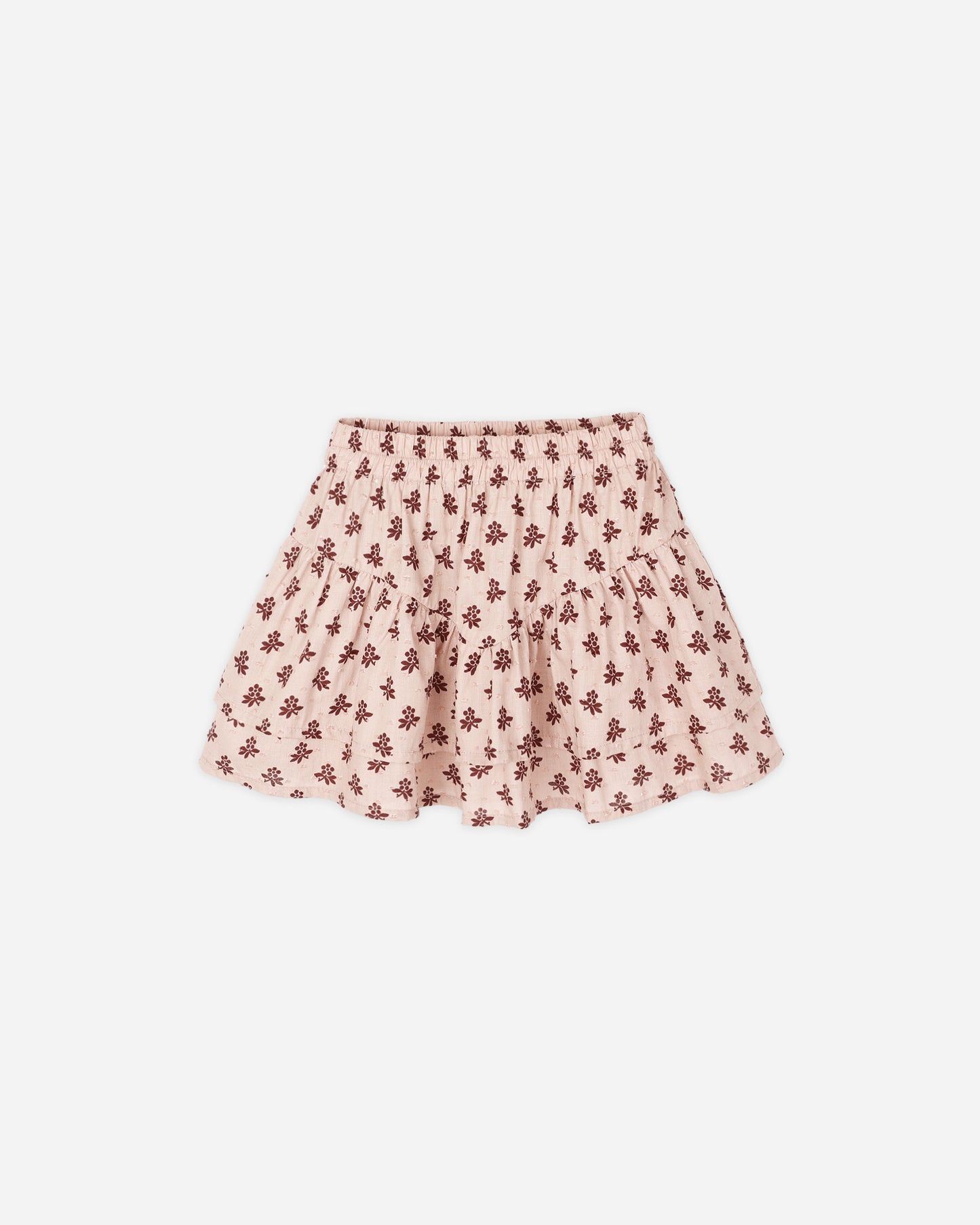 Blush Fleur Tiered Mini Skirt
