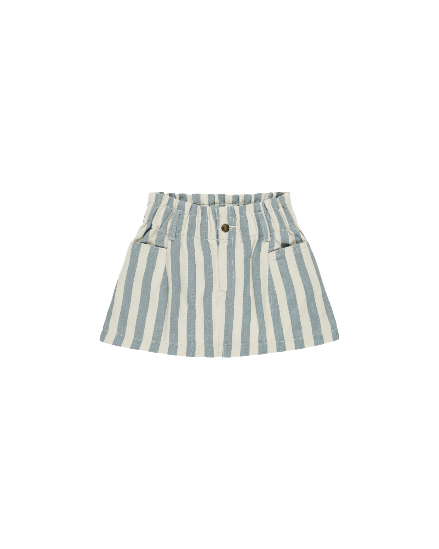 Denim Ocean Stripe Mini Skirt