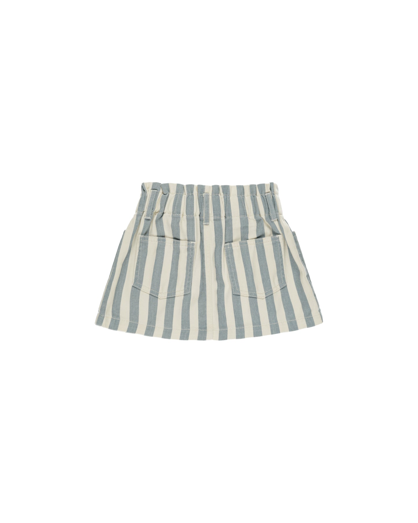 Denim Ocean Stripe Mini Skirt