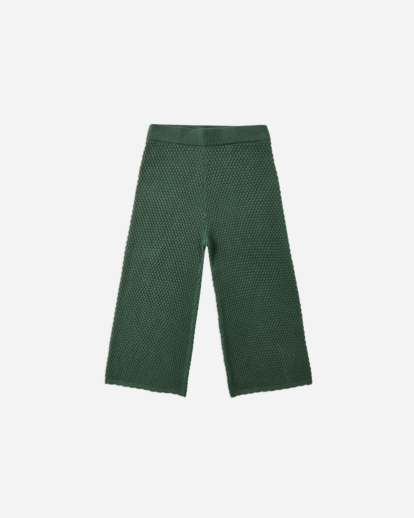 Green Knit Wide Leg Pant