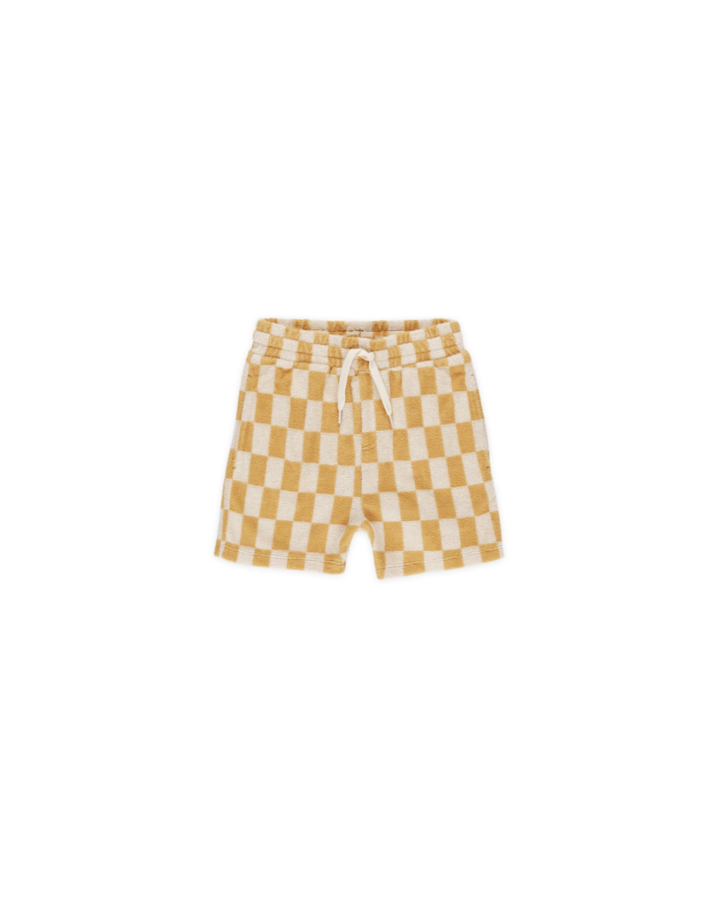 Terry Marigold Check Shorts