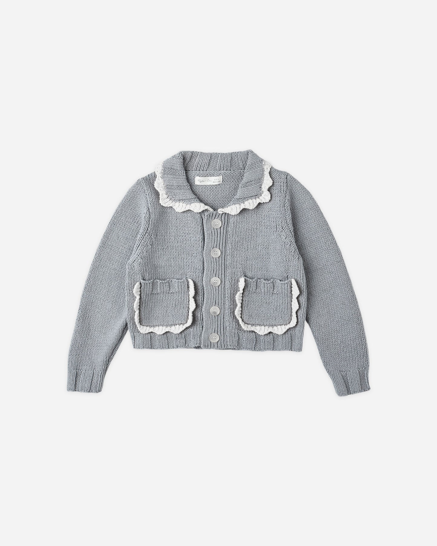 Dusty Blue Collared Sweater