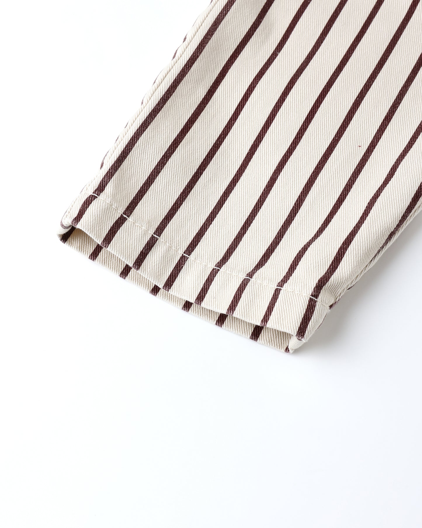 Burgundy Pinstripe Barrel Pants