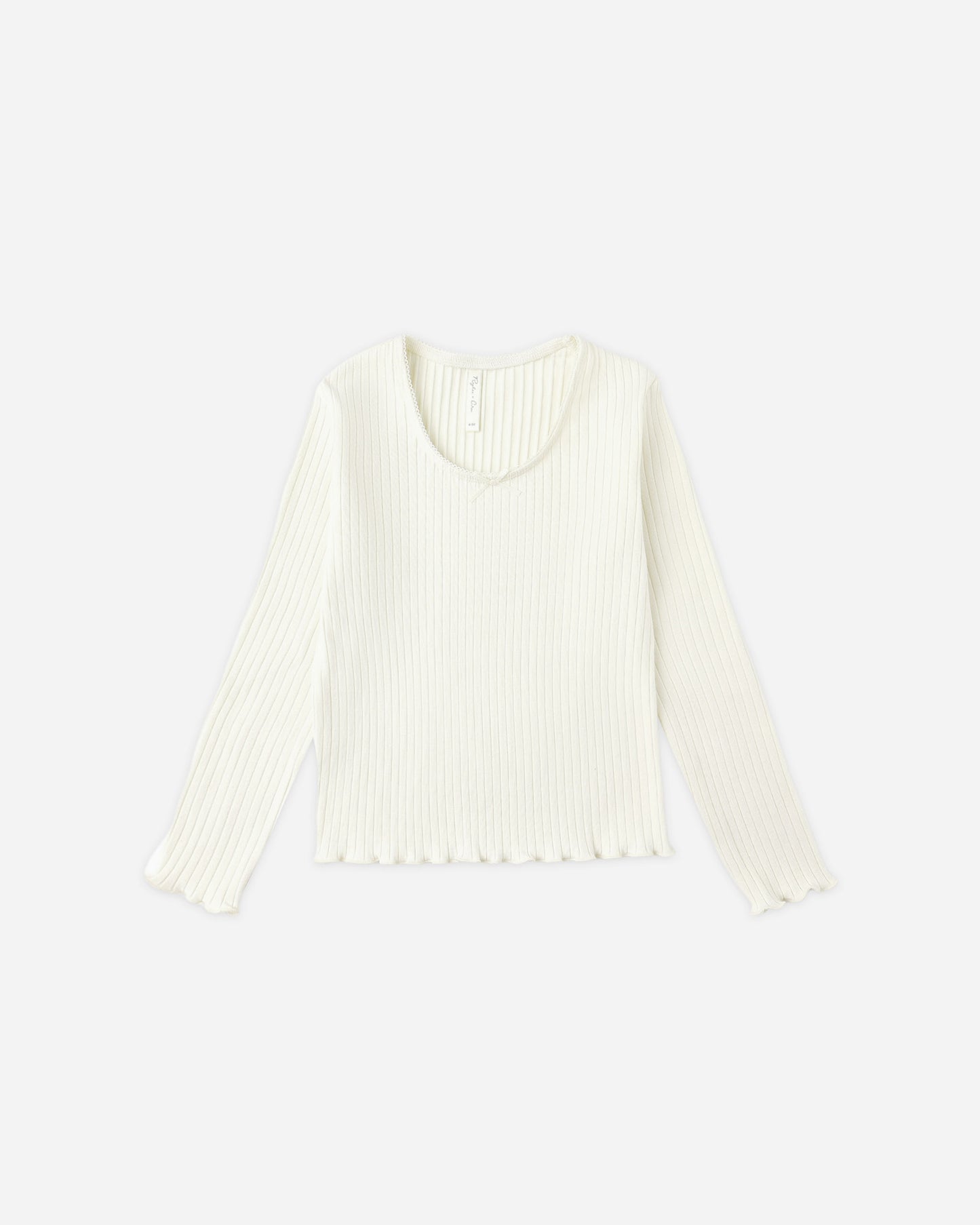 Ribbed Ivory LS Top