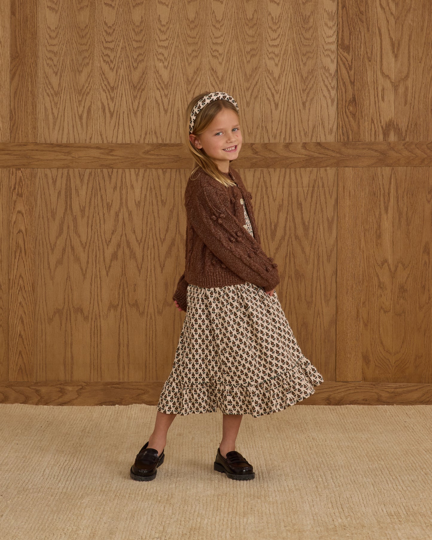 Brown Bobble Cardigan