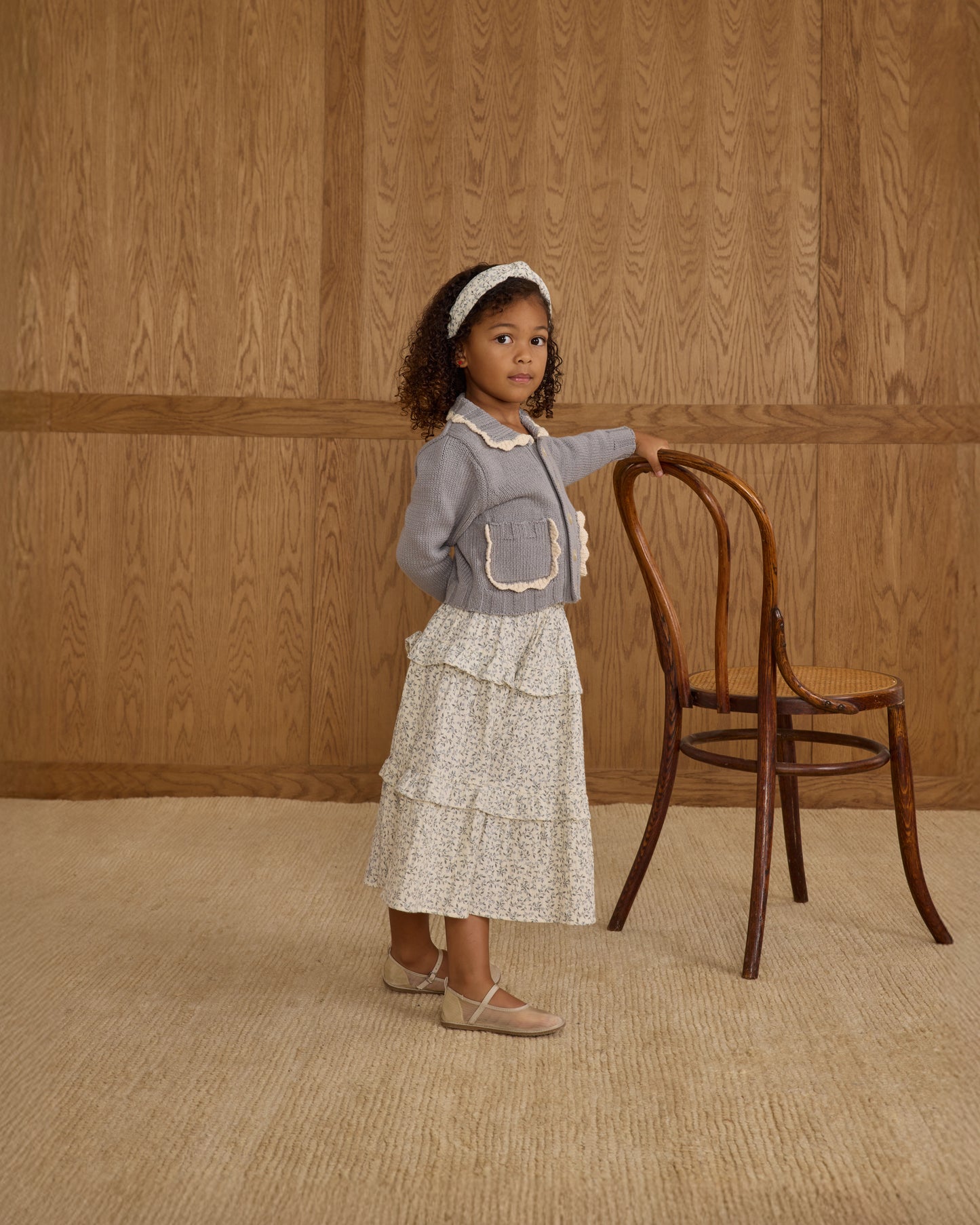 Dusty Blue Collared Sweater