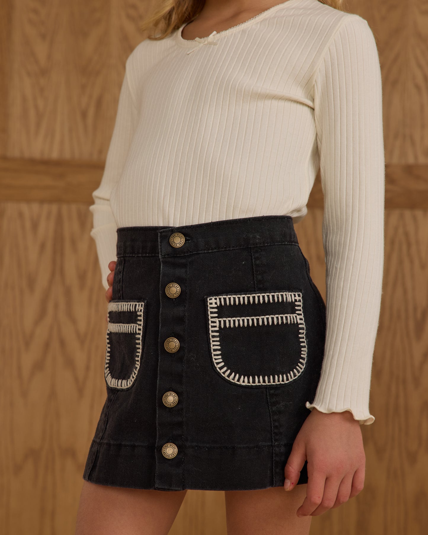 Black Denver Mini Skirt