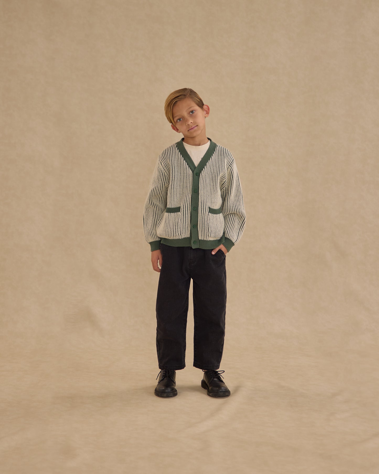 Green Stripe Haywood Cardigan