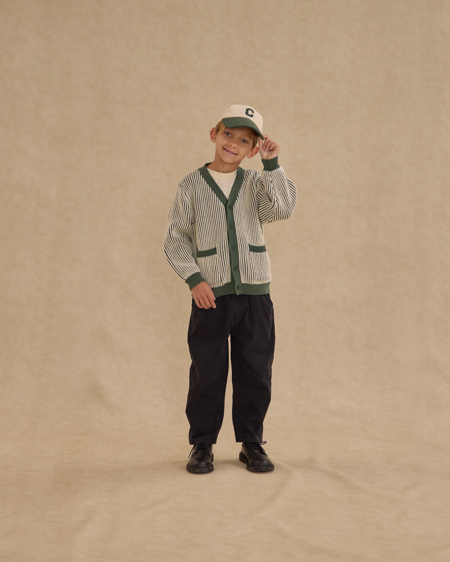 Green Stripe Haywood Cardigan