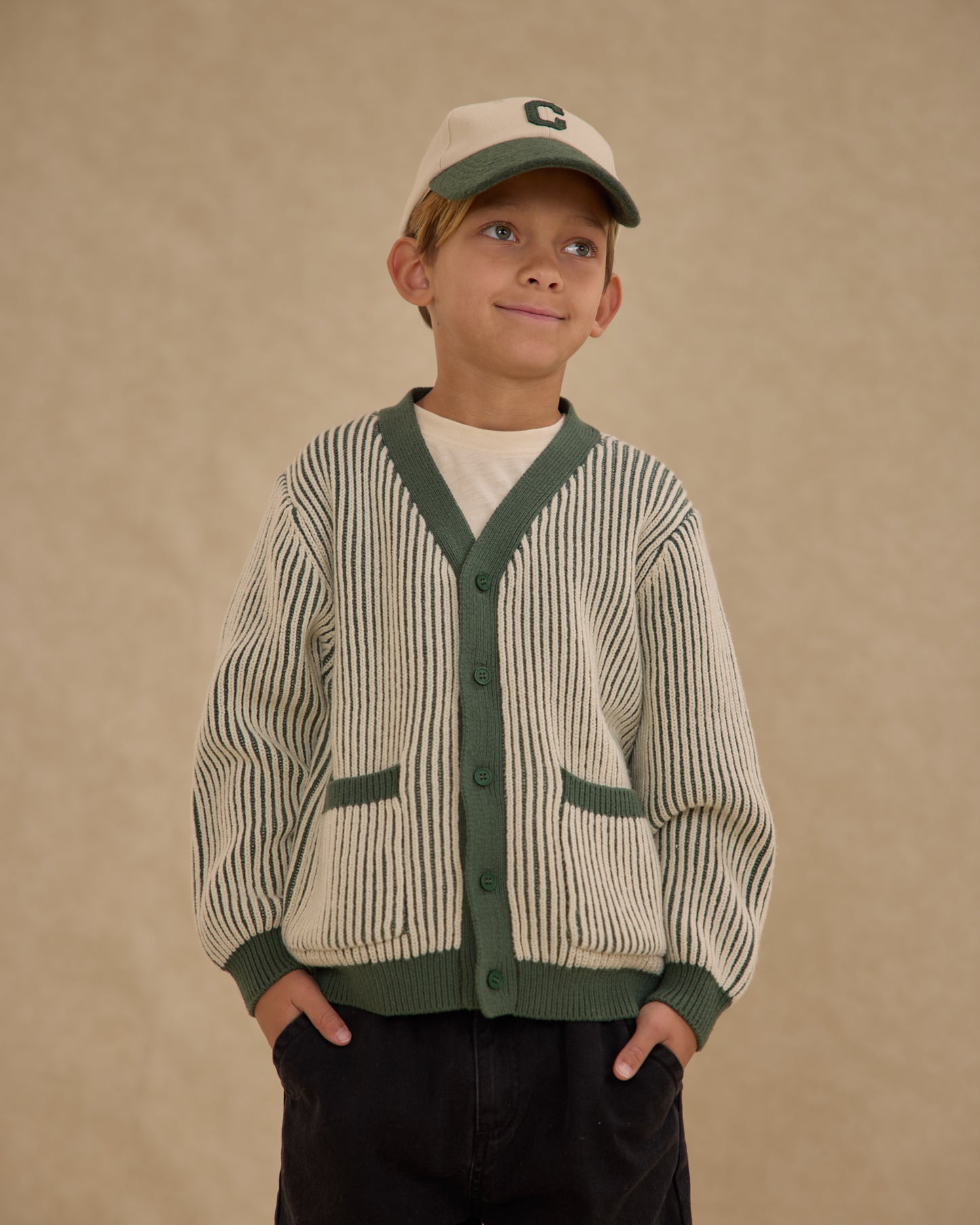 Green Stripe Haywood Cardigan