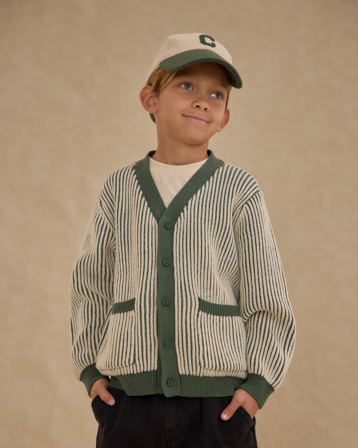 Green Stripe Haywood Cardigan